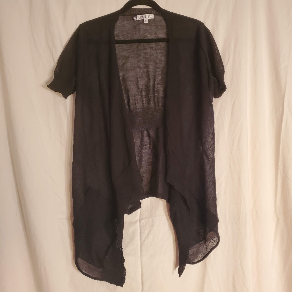3for$25 Sheer JLO Jennifer Lopez open front cardigan black